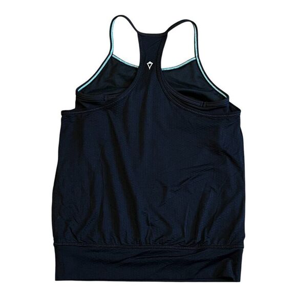 Ivivva by Lululemon Girls Double Dutch Racerback Black Tank Size 8 - Picture 3 of 3